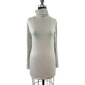 Universal Standard Mineral Gray Top Cotton Stretch Jersey Turtleneck Size 2XS